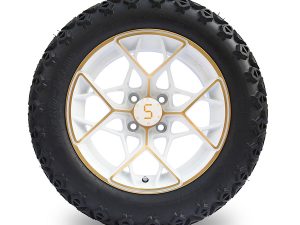 14" Gold & White